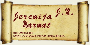 Jeremija Marmat vizit kartica